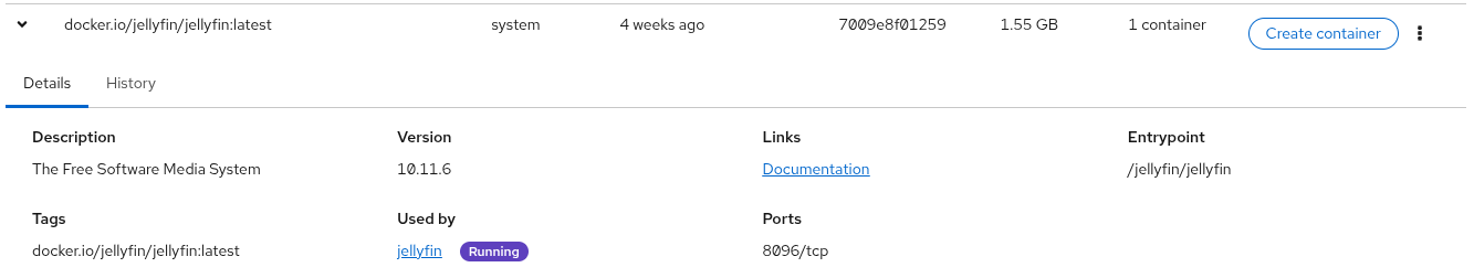screenshot of show description, version, and documentation image labels